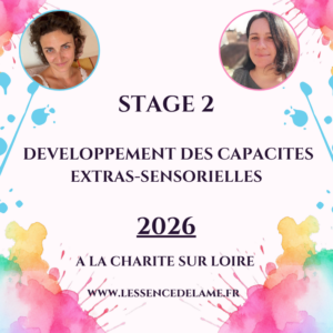 2026 Charité sur Loire (Bourgogne) :Stage 2 de développements des capacités extra-sensorielles en Immersion